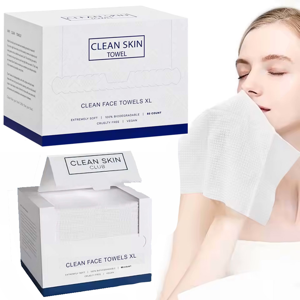 Xl Skincare - 50Pcs/Box Disposable Face Towels Facial Cleansing