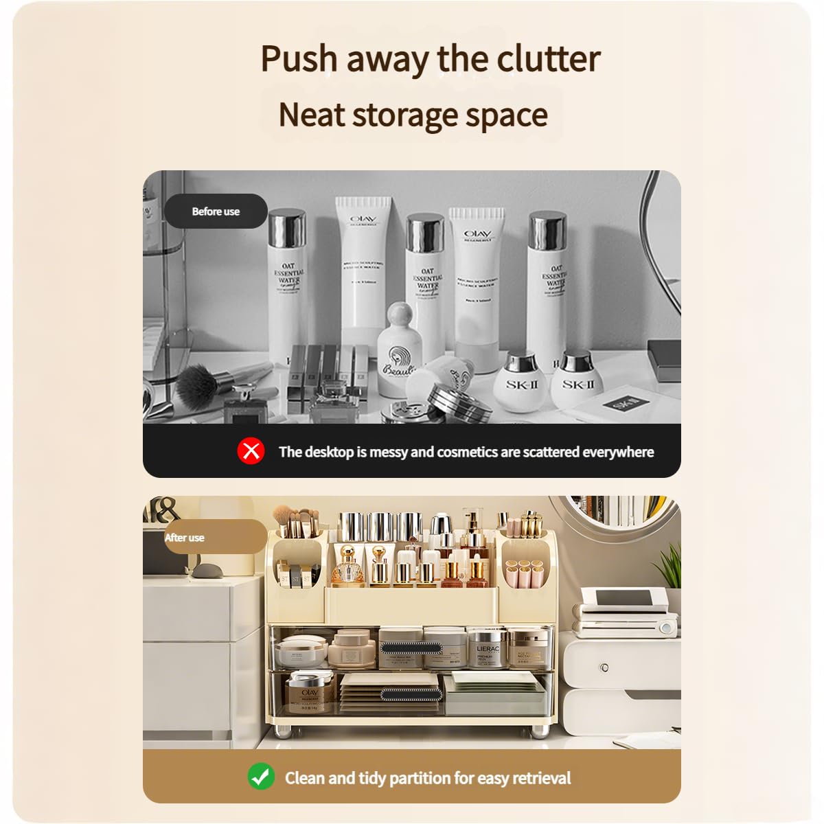 Makeup Organizer with Drawers  - огляд і ціна Skincare B Erl