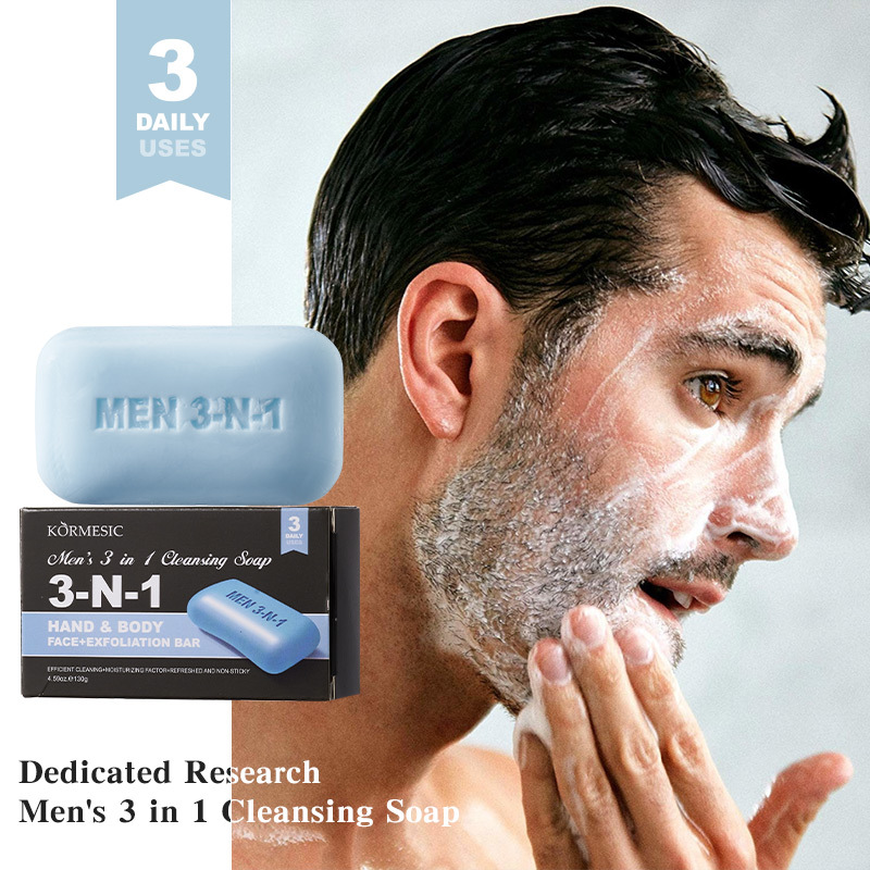 Men's 3-in-1 Cleansing Bar Soa - огляд і ціна Skincare Exfoliating