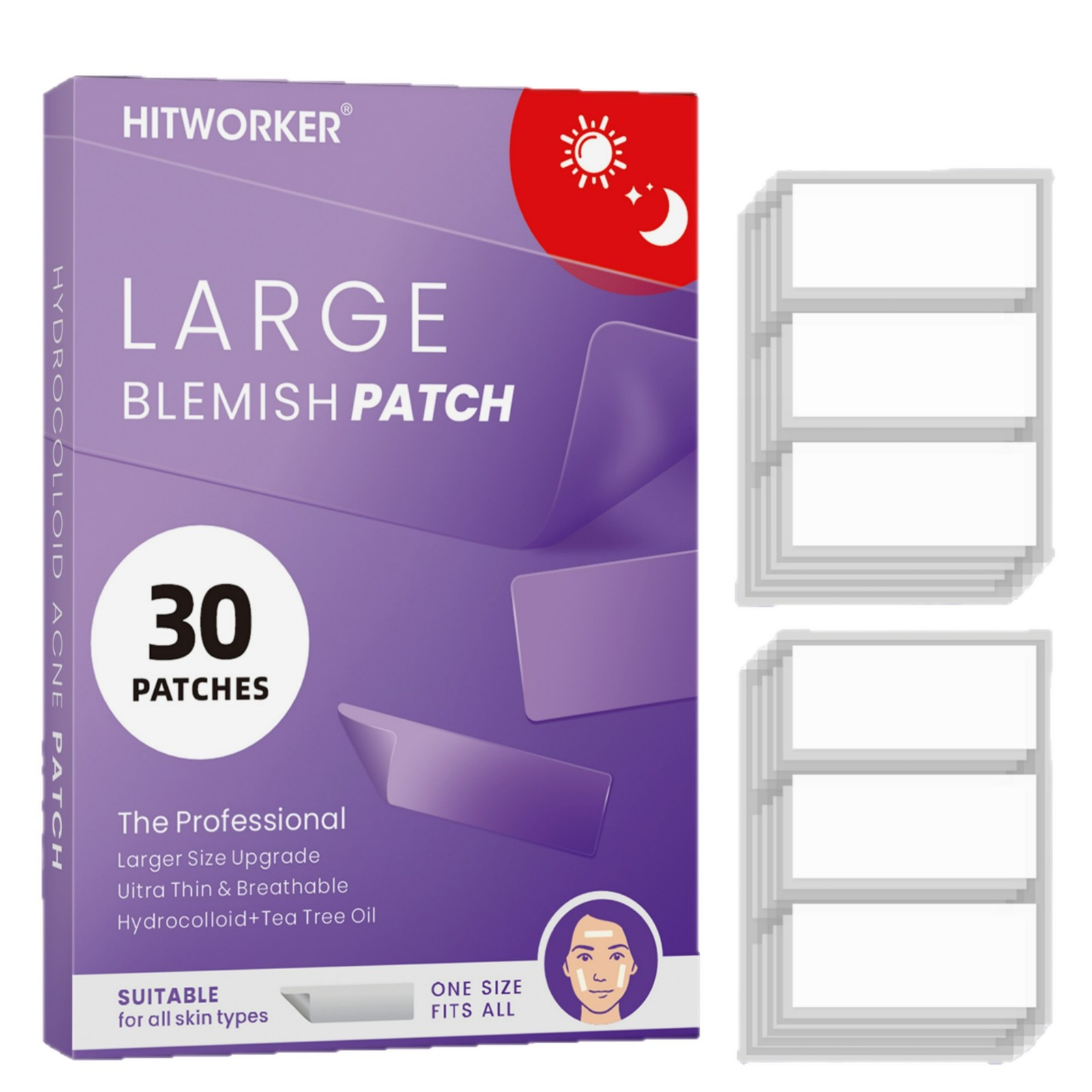30pcs XL Long Square Acne Patc - огляд і ціна Xl Skincare